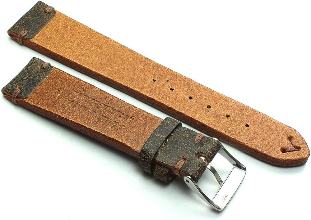 Sulla 19 mm vintage leather watch strap, handmade in Germany, retro look, brown - Image 4