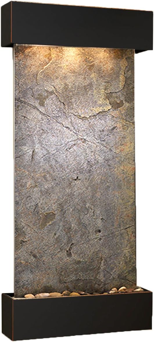 Cascade Springs Water Feature with Blackened Copper Trim and Square Edges (Green FeatherStone): Home & Kitchen