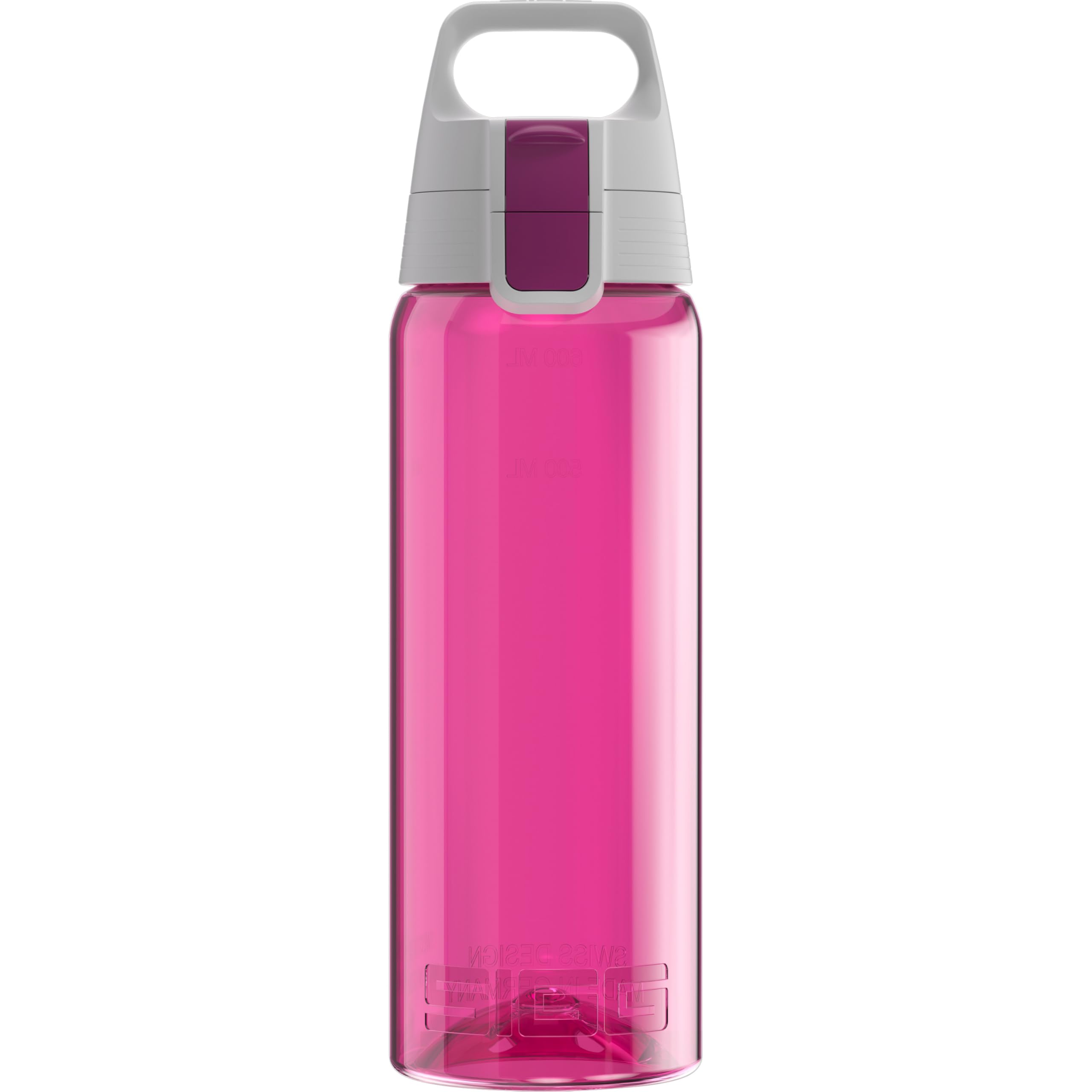 Sigg - Tritan Water Bottle - Total Color ONE Berry - Suitable For Carbonated Beverages - Dishwasher Safe - Leakproof - Featherweight BPA Free - 0.6L — image 1