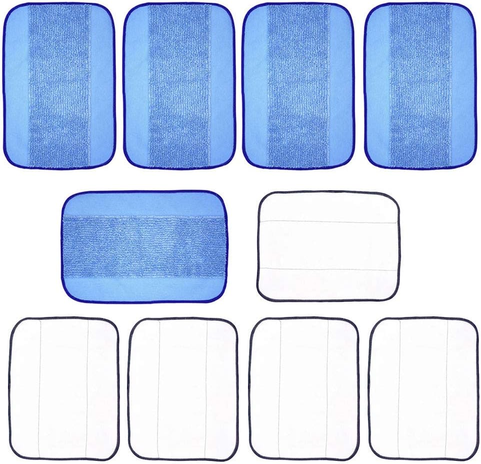 Neutop 10 Pack Microfiber Mopping Cloths Pads Accessories Replacement for iRobot Braava 300 Series 380t 380 390t 390 390j 320 321 with 5 Wet 5 Dry.