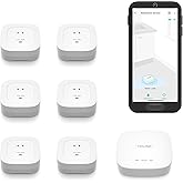 YoLink Water Leak Sensor 4 105 dB Alarm Kit: 6-Pack + Hub | Leak and Freeze Mobile App Alerts, IP67, Up to 5-Year Battery, Works with Alexa, LoRa YoLink Protocol Up to 2034 Feet