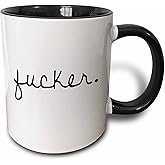 3dRose FUCKER. 11oz Two-Tone Black Mug