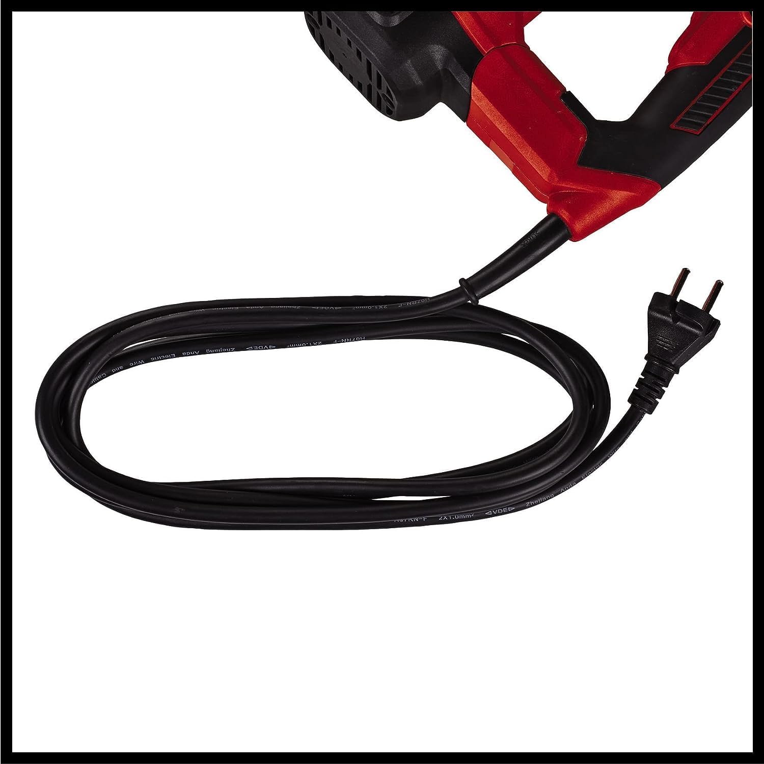 Einhell Abbruchhammer TE-DH 5 (5 J, SDS-plus-Werkzeugaufnahme, schwingungsgedämpfter Handgriff, flexibel einstellbarer Zusatzhandgriff, inkl. E-Box) Rot/Schwarz 8