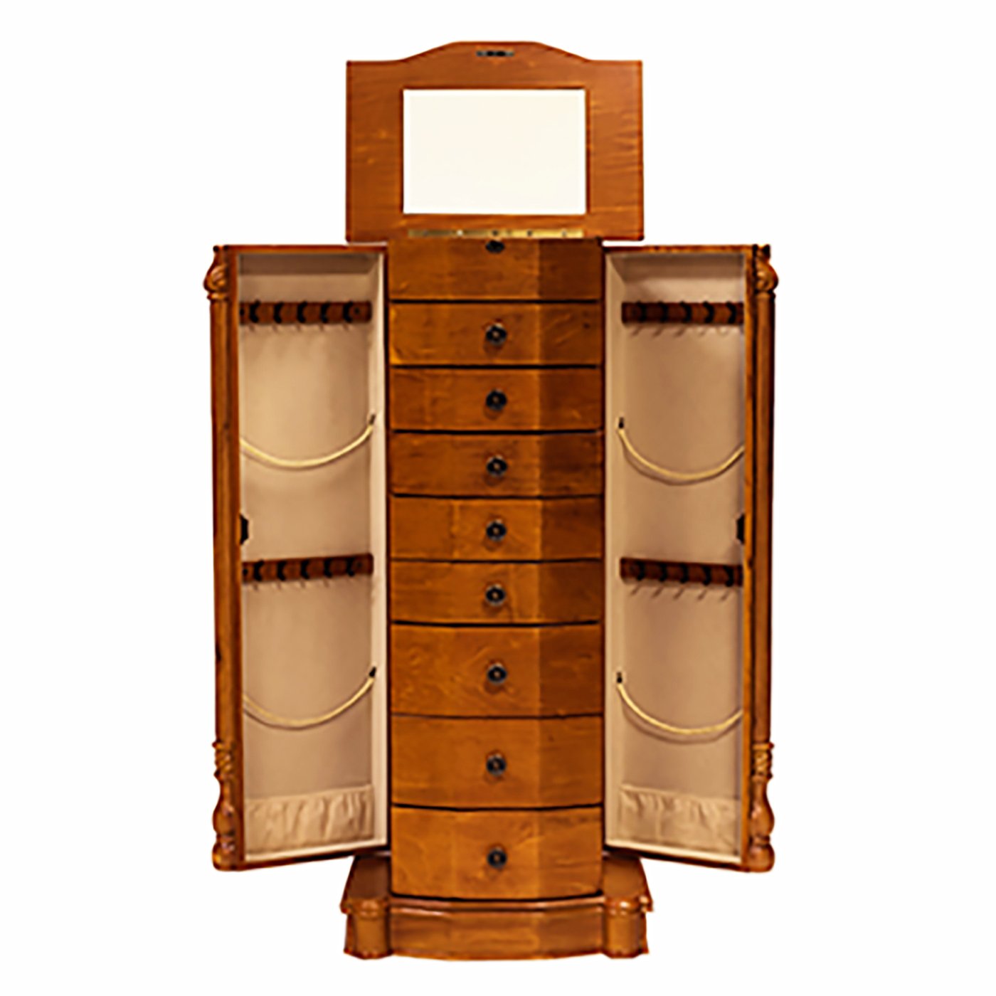 Roman Honey Oak Jewelry Armoire by Hives Honey eBay