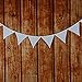 INFEI Solid White Double Layer Cotton Fabric Flags Bunting Banner Garlands for Wedding, Birthday Party, Outdoor & Home Decoration (3.2M/10.5Ft)