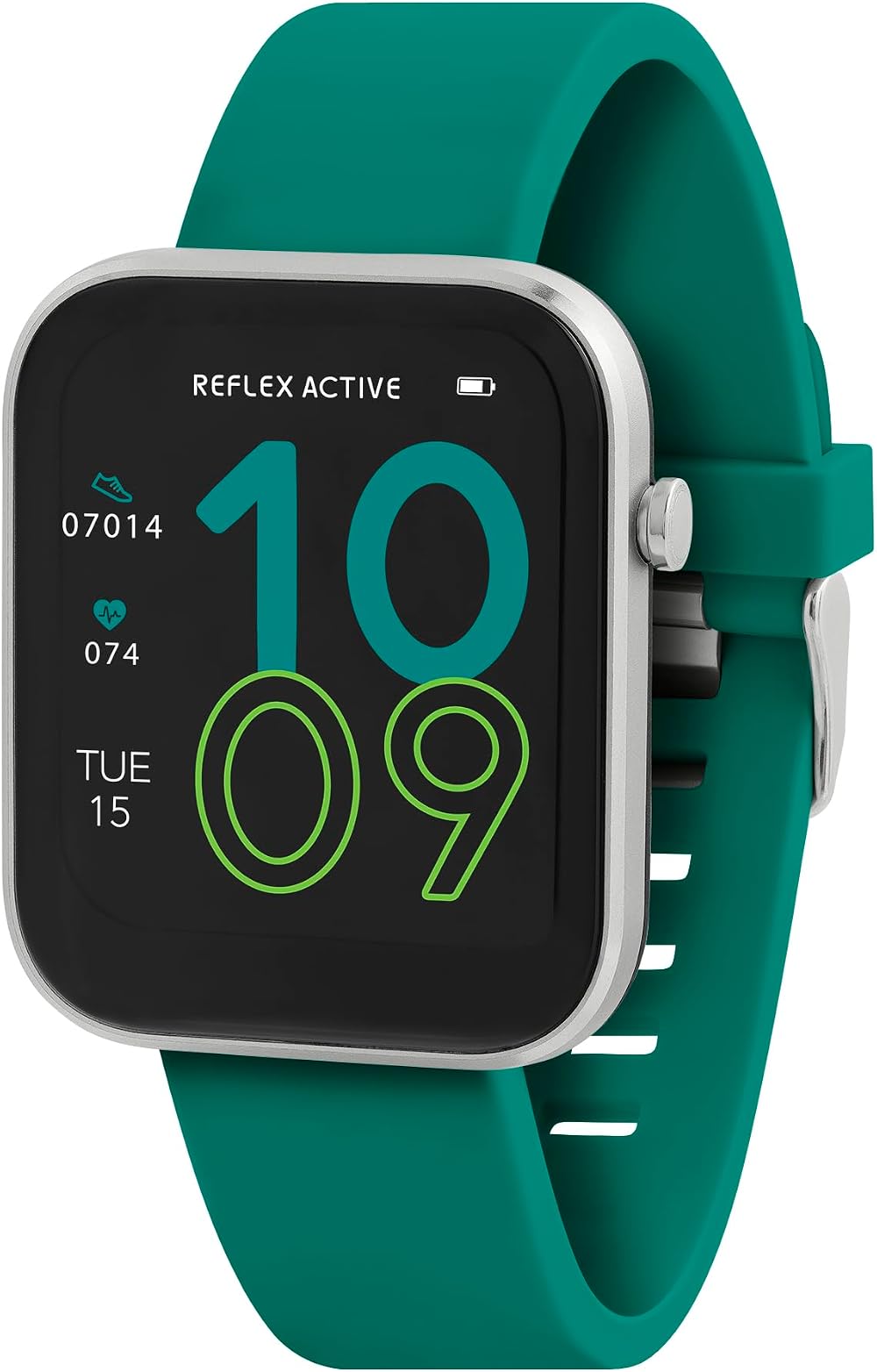 Reflex Active Series 12 Smart Watch Teal Green Strap Fitness Tracker Heart Rate