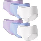 BAMBOO COOL Girls Underwear Ultra-Soft Breathable No Side Seams 7-16Y Panties Stretchy Lightweight Briefs 6 Pack