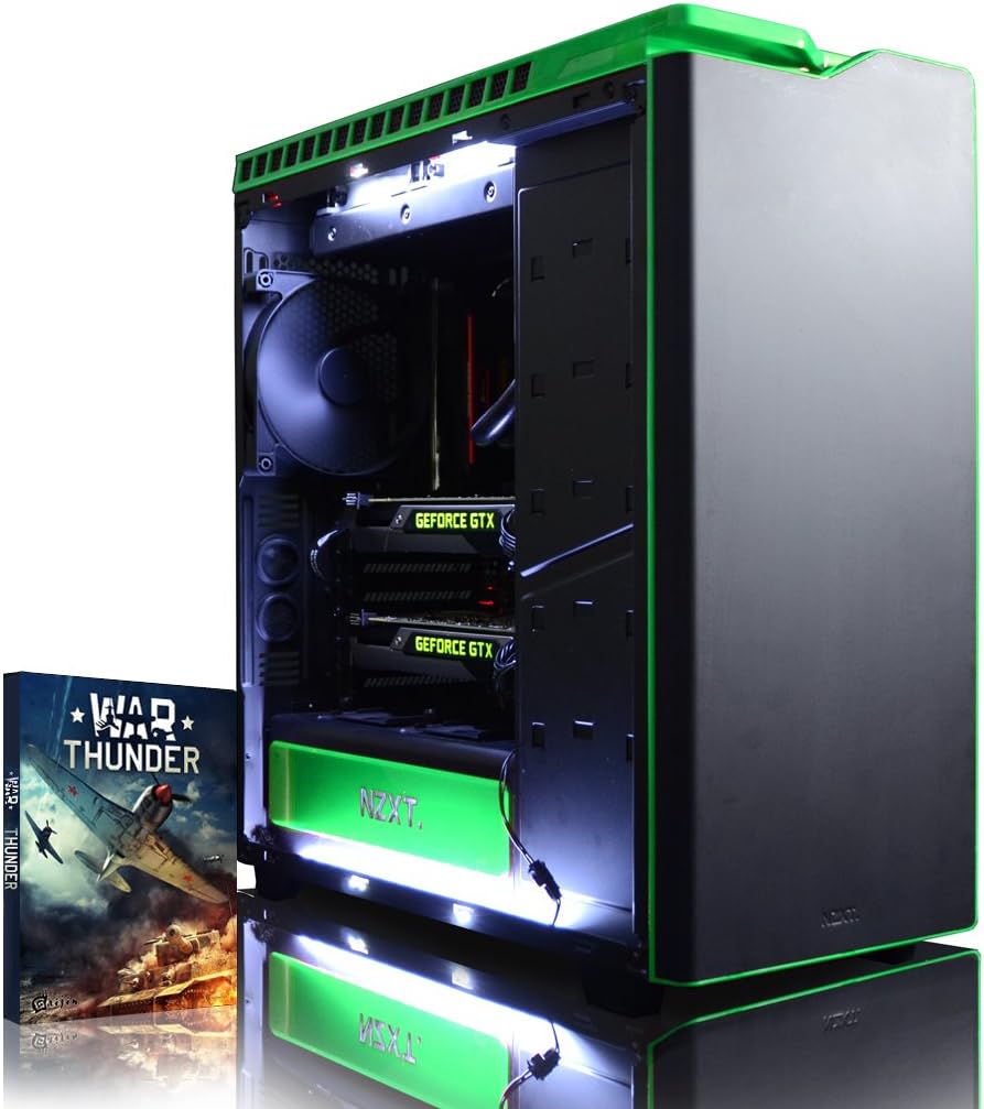 VIBOX Legend 36 Gaming PC Computer with Game Voucher, Win 10 (4.5GHz Intel i9 Extreme 10-Core Processor, 2x Dual SLI Nvidia GeForce GTX 1080 Ti Graphics Cards, 32GB DDR4 RAM, 500GB SSD, 3TB HDD)