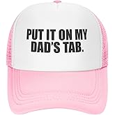 Put It On My Dad's Tab Trucker Hat Unisex Adult Hats Adjustable Cap for Men and Women Classic Fishing Caps