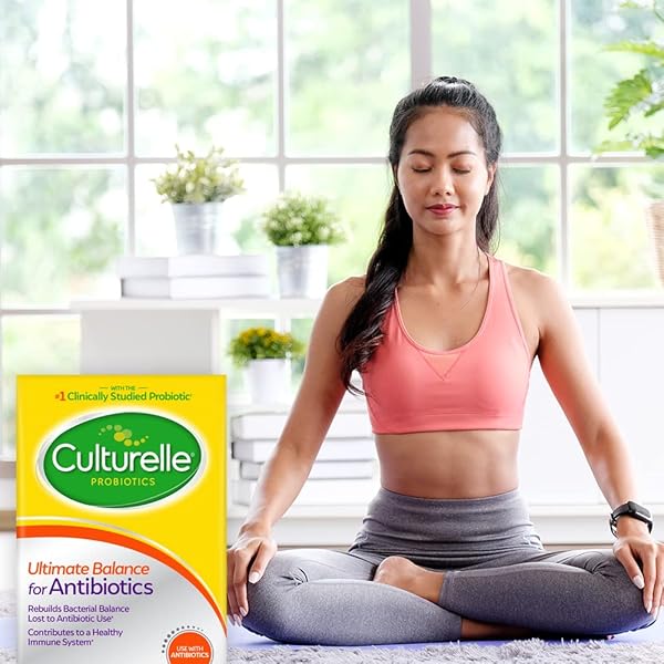CULTURELLE PROBIOTICS ULTIMATE BALANCE PROBIOTIC FOR USE WITH ANTIBIOTICS – 20 COUNT – PROBIOTIC CAPSULES HELP RESTORE GOOD BACTERIA LOST DURING ANTIBIOTIC USE & CONTRIBUTE TO A HEALTHY IMMUNE SYSTEM