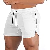 EVERWORTH Men's Athletic Shorts Gym Workout Short Shorts Casual Shorts Running Bodybuilding 5 Inch Inseam Shorts