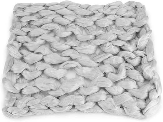 Amazon.com: Hand Chunky Knitted Blanket Thick Merino Wool Knitting ...