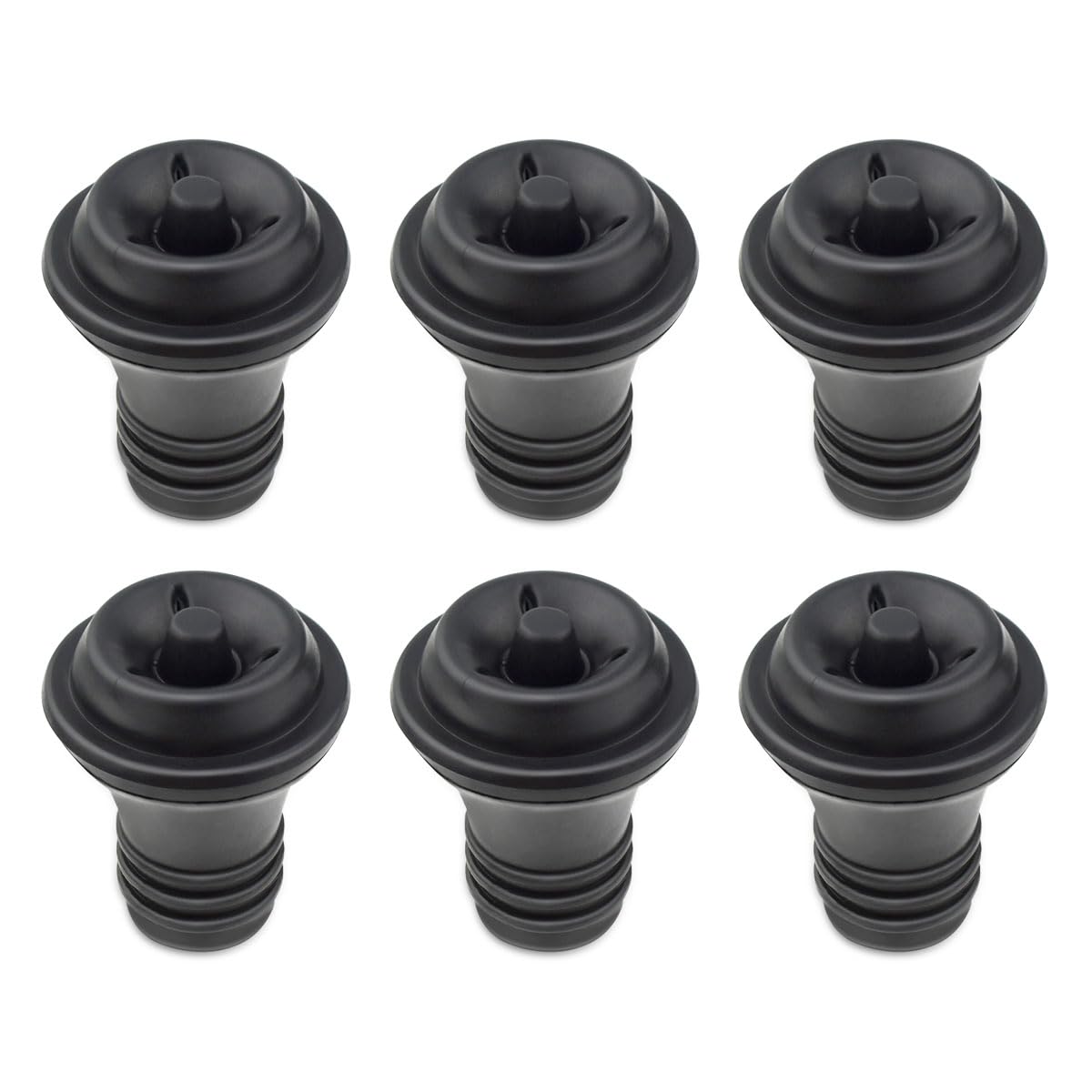 Photo 1 of TKYPZY 6 Pcs Vacuum Wine Stopper, Small, Black, 207132