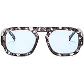 Retro Square Sunglasses Women Fashion Gradient Shades UV400 Men Punk Blue Green Sun Glasses N47