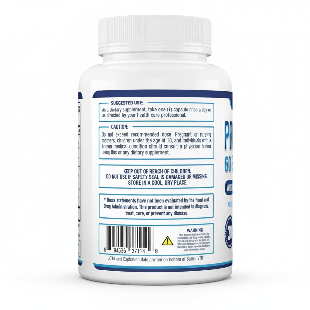 Purely Optimal Premium Probiotics 60 Billion CFU w/Organic Prebiotics & Digestive Enzymes