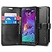 Spigen Wallet S Galaxy Note 4 Case with Foldable Cover and Kickstand Feature for Samsung Galaxy Note 4 2014 - Black