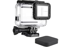 SOONSUN Waterproof Case for GoPro Hero 7/6/5 Black and Hero (2018) – 147ft/45m Underwater Housing Dive Case for Scuba Diving, Snorkeling, Surfing & Deep-Sea Adventures