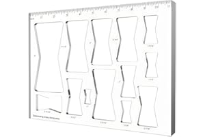 Dakewang 11*8*0.29 Inches Woodworking Templates, 13 in 1 Dove Tailing Router Kit, Includes Bowtie & Butterfly Inlays
