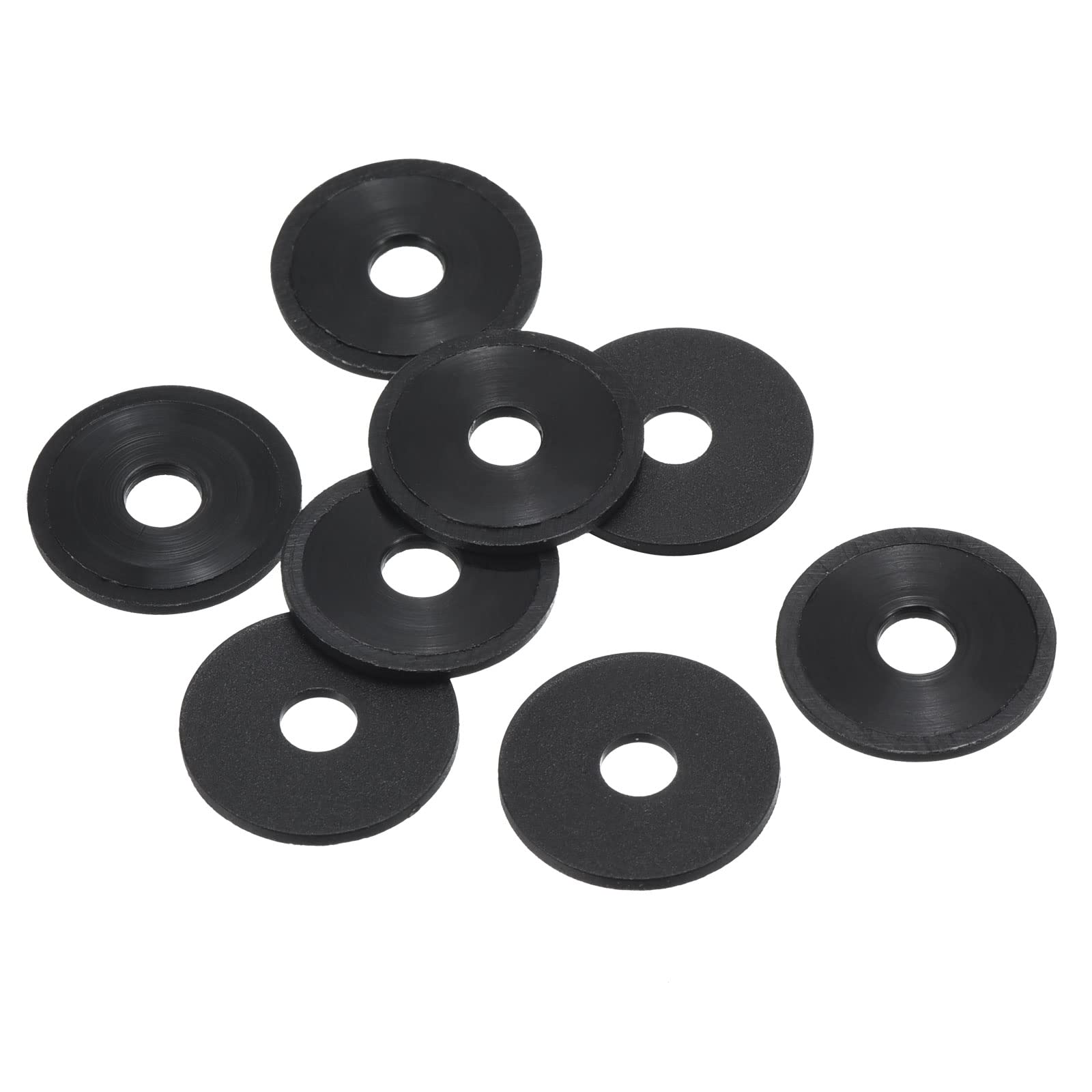 PATIKIL M4 Nylon Flat Washer, 8 Pack 4mm ID 15mm OD 1mm Thick Sealing Spacer Gasket Ring for Faucet Pipe Water Hose Fastener Bolt, Black — image 1