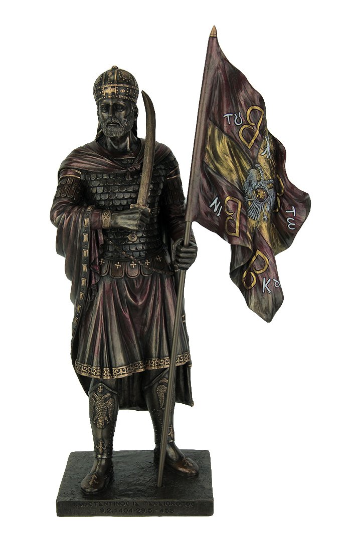 VERONESE Design Byzantine Emperor Constantine XI Palaiologan Bronze Finish Statue