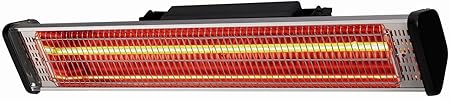 CasaTherm Infrarot Heizstrahler S1800 Gold Fernbedienung IP55, Silber, 1800 Watt