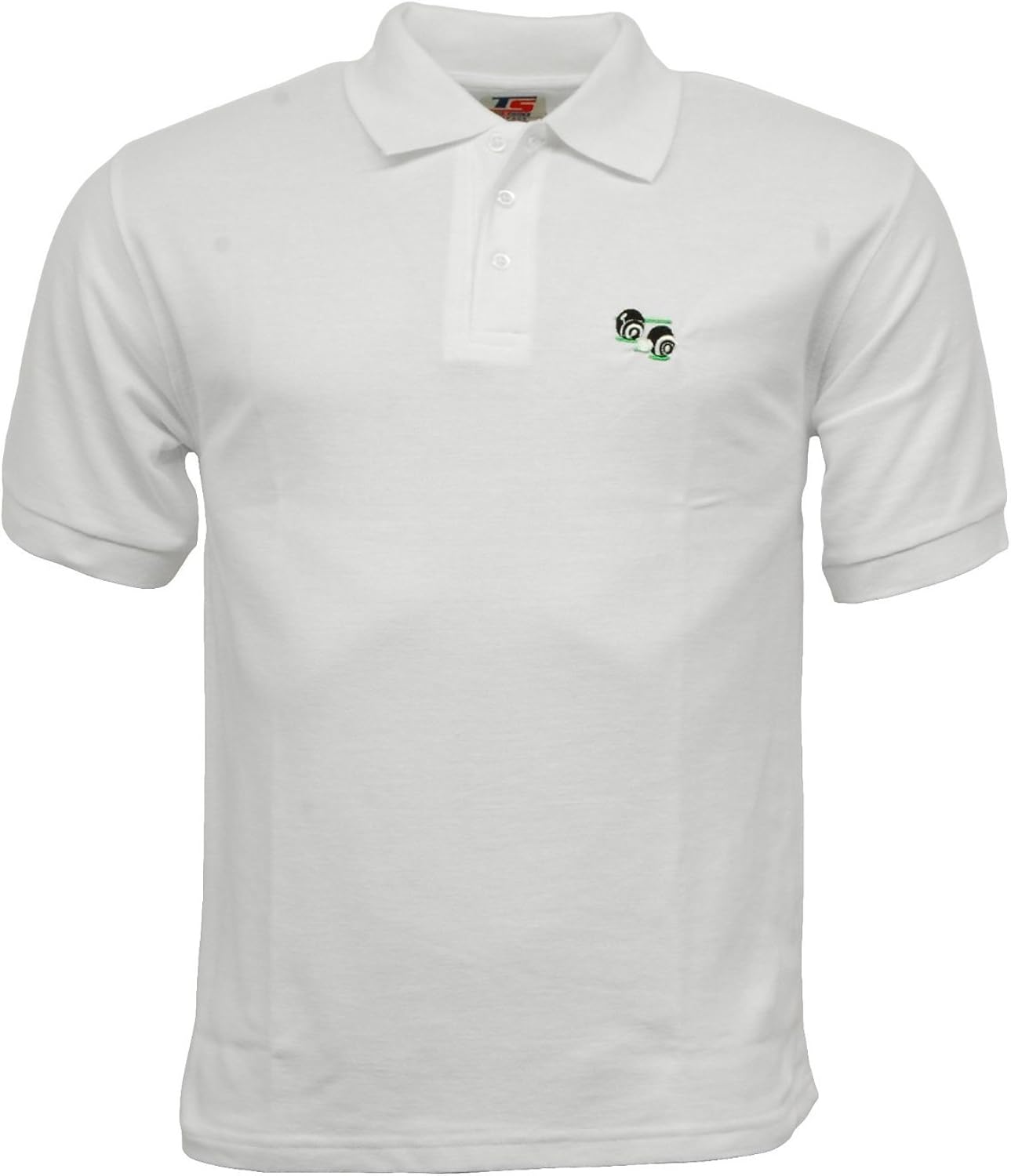 EVON Unisex Lawn Bowling Bowlswear Bowls White Poly/Cotton Polo Shirt