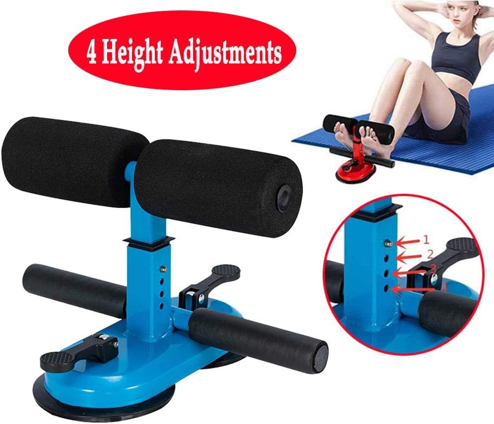 Sit Up Bar with 4 Height Adjustments and Duble sucker,Abdominal Trainer,Abdominal Exercise for Home Gym Workout Weight Loss,Abdominal Machine Waist Fat Reduction Household Fitness for Men Women