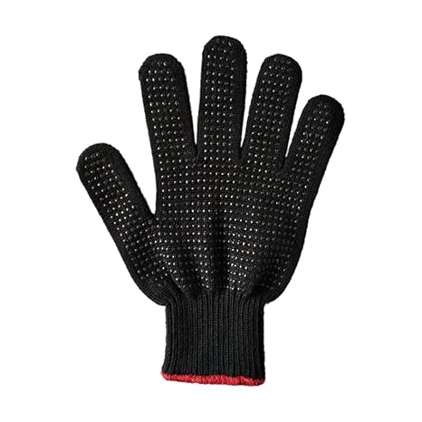 Yardwe 572F Heat Resistant Grill Oven Gloves Single Side Silicone Dots Oven Mitts for Cooking, Grilling, Baking (24cm)