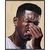 Black Art - African Americans Bathroom Wall Decor - funny Bathroom Wall Art - Masculine Home Decor for Black Men, Boys - African American Wall Art - Decor, Poster 8x10