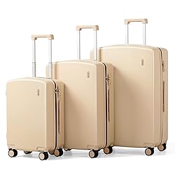 Hanke Hard Shell Luggage Sets 3 Pieces, 20/24/28