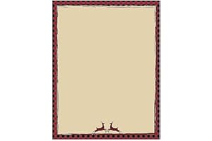 Great Papers! Buffalo Red Reindeer Holiday Letterhead, 8.5" x 11", 80 sheets (2018010)