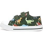 EUXTERPA Kids Toddler Sneakers Boys Girls Canvas Shoes Walking Sneaker with Easy Fasten Strap