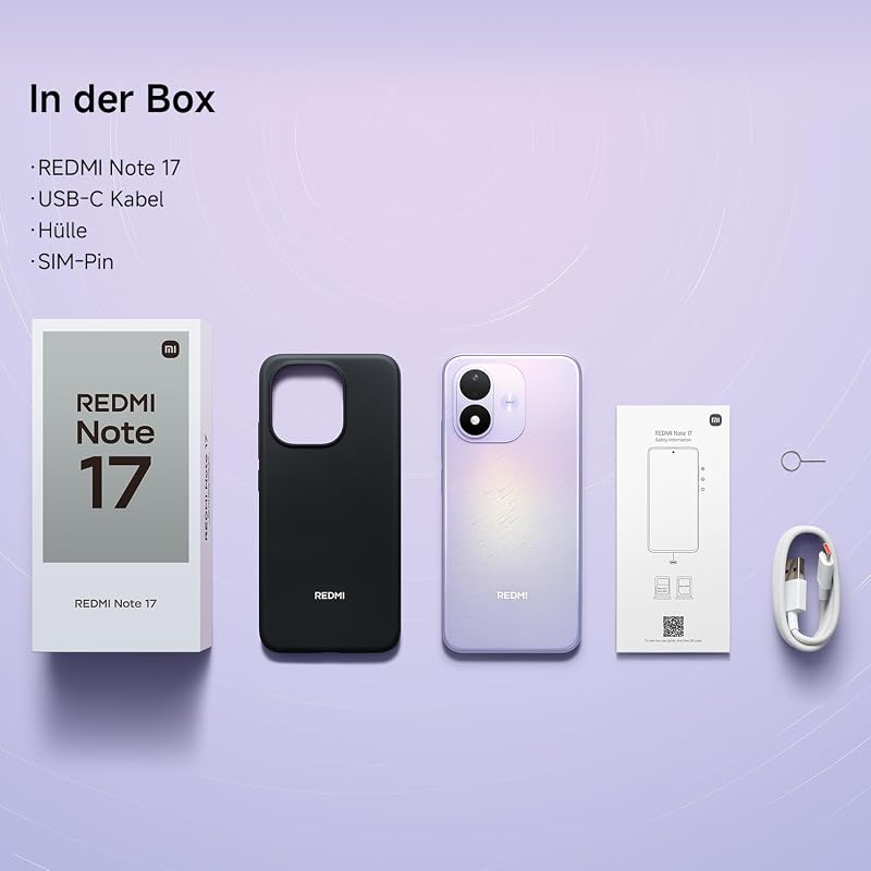 REDMI Note 17, Smartphone 6+256 GB, Sky Teal, 7700 mAh Akku