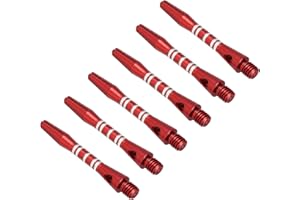 PATIKIL Dart Shafts 35mm/1.4 Inch, 6 Pack 2BA Thread Aluminum Dart Stems Dart Accessories for Steel Tip, Red