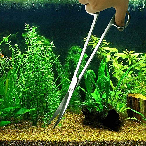 FISTOY 5 in 1 Aquascape Tools Aquarium Scissor Tweezers Spatula Stainless Steel Aquatic Plants