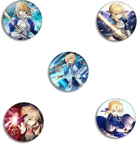 Amazon アニメ 漫画 フェイト Fgo キャラバッジ 人気キャラクター バッジ アルトリアセット 5種 バッジ ホビー