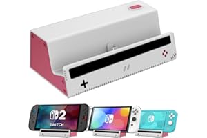 HEIYING Switch Charger Dock for Nintendo Switch 2 / OLED/Lite,Charging Dock Station with Standard USB-C Port for Easy Console Charging