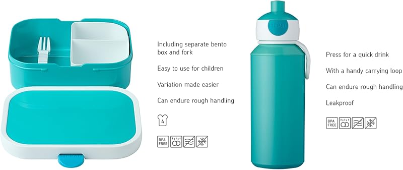 - Set de Almuerzo Campus - Fiambrera para Niños con Botella Pop-up y Fiambrera - Set de Almuerzo para el Colegio o para Llevar - Sin BPA - 400 ml + 750 ml - Paw Patrol Pups