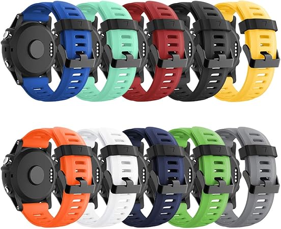 Supore Fenix 3 Correa de Reloj, Reemplazo Respirable Suave del Silicón Pulsera Hermosa Deporte y edición para Fenix 3/Fenix 3 HR/Fenix 5X /Fenix 6X ...