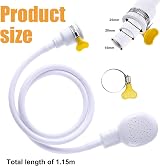 BRITECO Single Tap Shower Attachment 115 cm Hose, ABS Stainless view 2