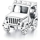 BISAER 925 Sterling Silver Charms for Bracelets Cat Coffee Cup Rose Flower Animal Beads Charm Jewelry Gifts for Women