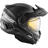 CKX Mission Full Face Helmet - Carbon Solid Photochromic Electric Double Shield