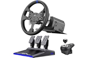 PXN-V99 Racing wheel Steering wheel 3.2nm force feedback gaming racing wheel 270/900 Dismantle with Hall magnetic induction pedal, 6+1 gear shift rod gaming steering wheel for pc/ps4/Xbox one/X-Series X/S