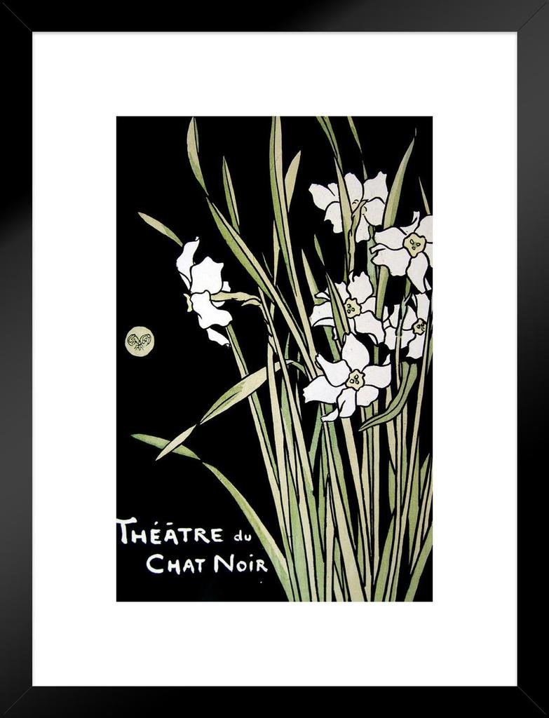 Poster Foundry Theatre Du Chat Noir Narcissus Matted Framed Wall Art Print 20x26