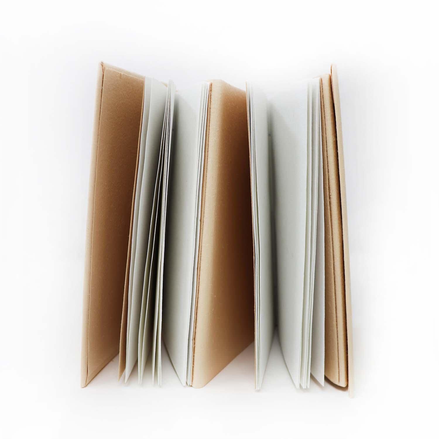 Artway Tree Free Beige Accordion Sketchbook/Notebook - 16 x 12cm - 120gsm White Cotton Rag Paper