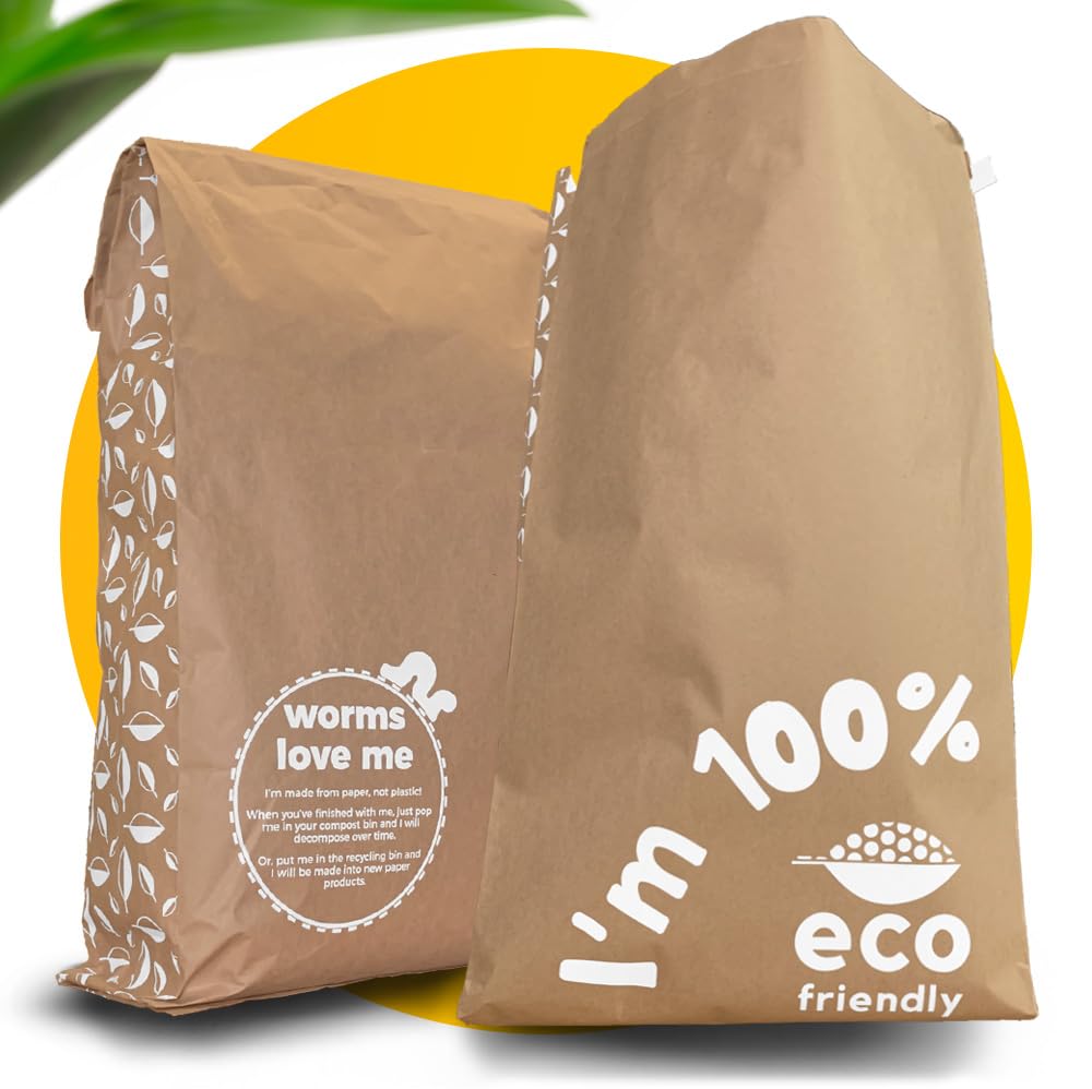 Simplelifeco UK Extra Large Paper Mailing Sacks | Eco Friendly, Planet Positive Packaging Bags Made from 100% Recyclable Paper (Pack of 10)