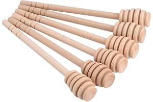 50Pcs Honey Dipper Sticks, Wooden Wand Stick Household Wooden Jam Honey Dipper for Honey,Syrup,Molasses or Any Viscous Liquid