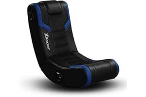 X Rocker Eclipse Video Gaming Floor Chair, Headrest Mounted Speakers with Wireless Bluetooth Audio, 31" x 28" x 17"