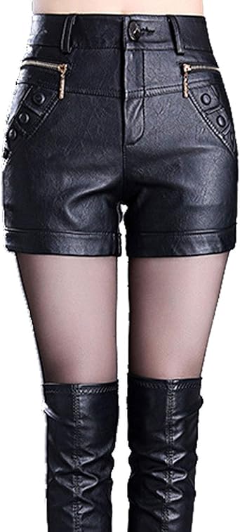 leather shorts amazon