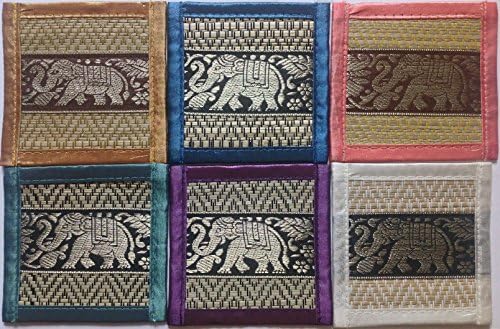 Chic Reed Collection 6-piece Coaster Set, Fancy Colors #1